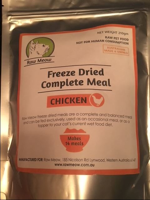 meow freeze dried cat food