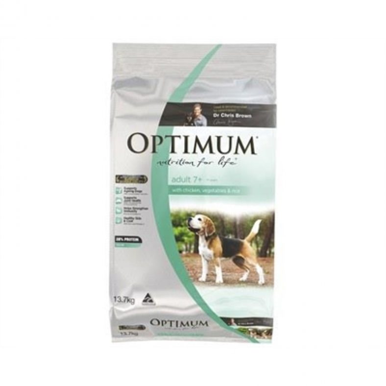 Optimum Dog Adult 7+ Chicken Rice & Vegetable 13.7kg Pet Food Reviews (Australia)