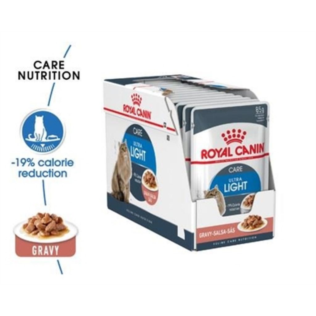 Royal Canin Ultra Light Care Gravy Adult Cat Wet Food 85g 12 Pack Pet