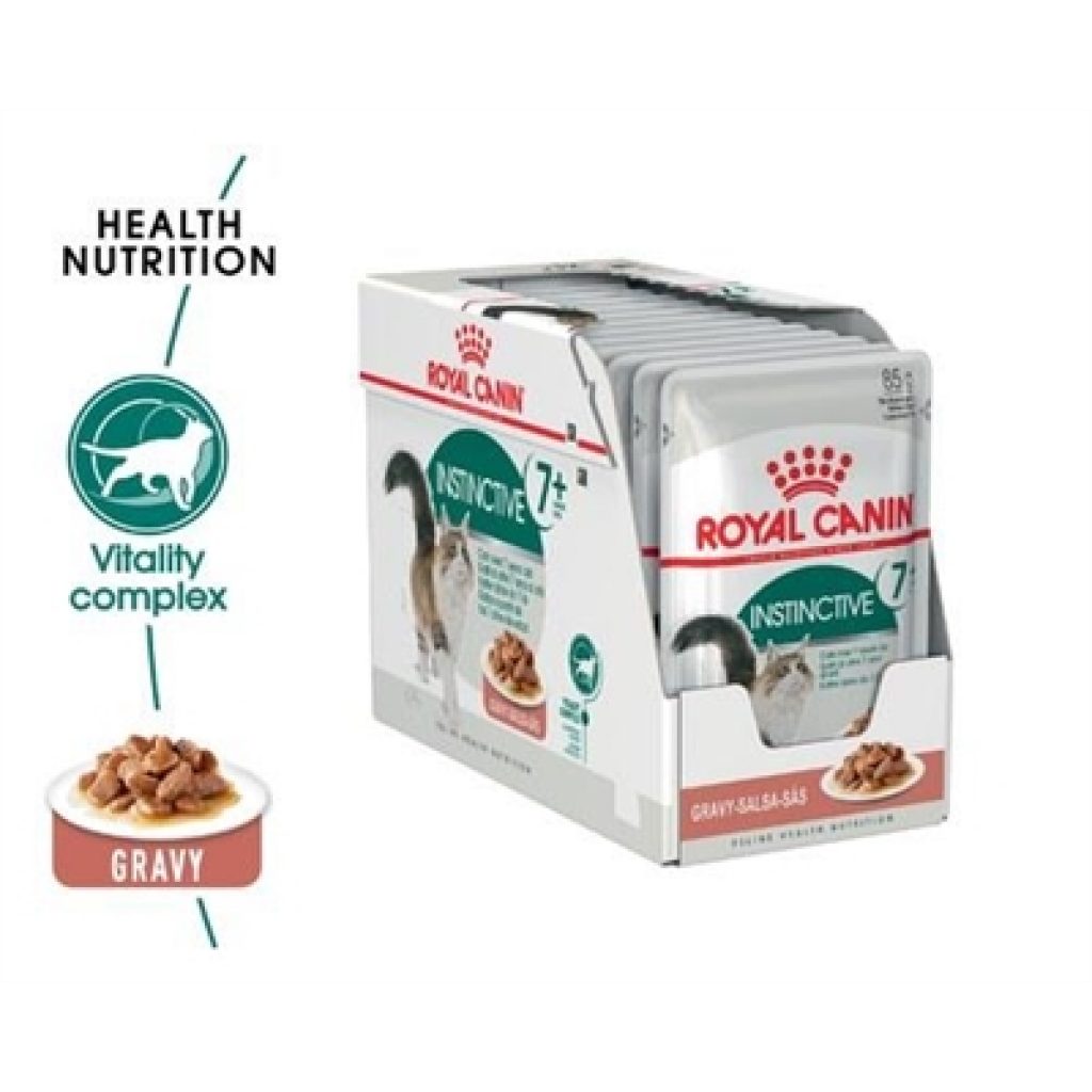 Royal Canin Instinctive 7+ Gravy Adult Cat Wet Food 12x85g Pet Food