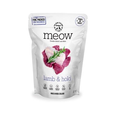 Meow Freeze Dried Cat Food Lamb & Hoki Fish 50gm