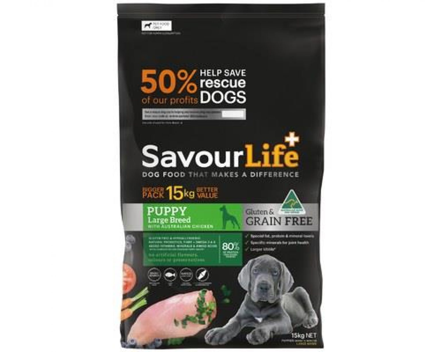 Savourlife Grain Free Puppy Large Breed Chicken 15kg Pet Food Reviews