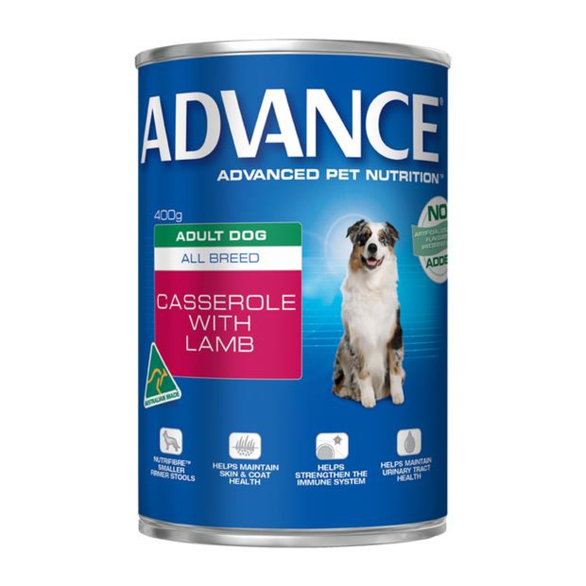 Advance Adult Casserole With Lamb Wet Dog Food Cans 12 X 400g Pet