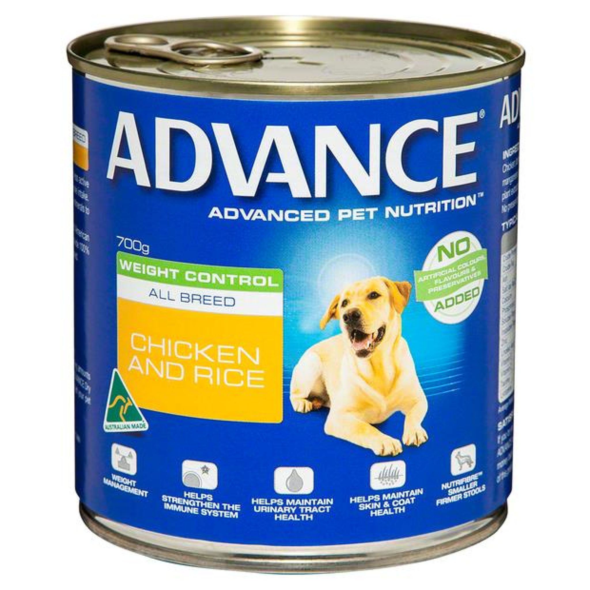 Advance Adult Weight Control Chicken And Rice Wet Dog Food Cans 12 X