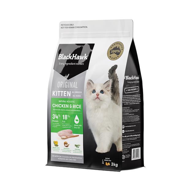 Black Hawk Chicken And Rice Kitten Dry Food 3kg Pet Food Reviews