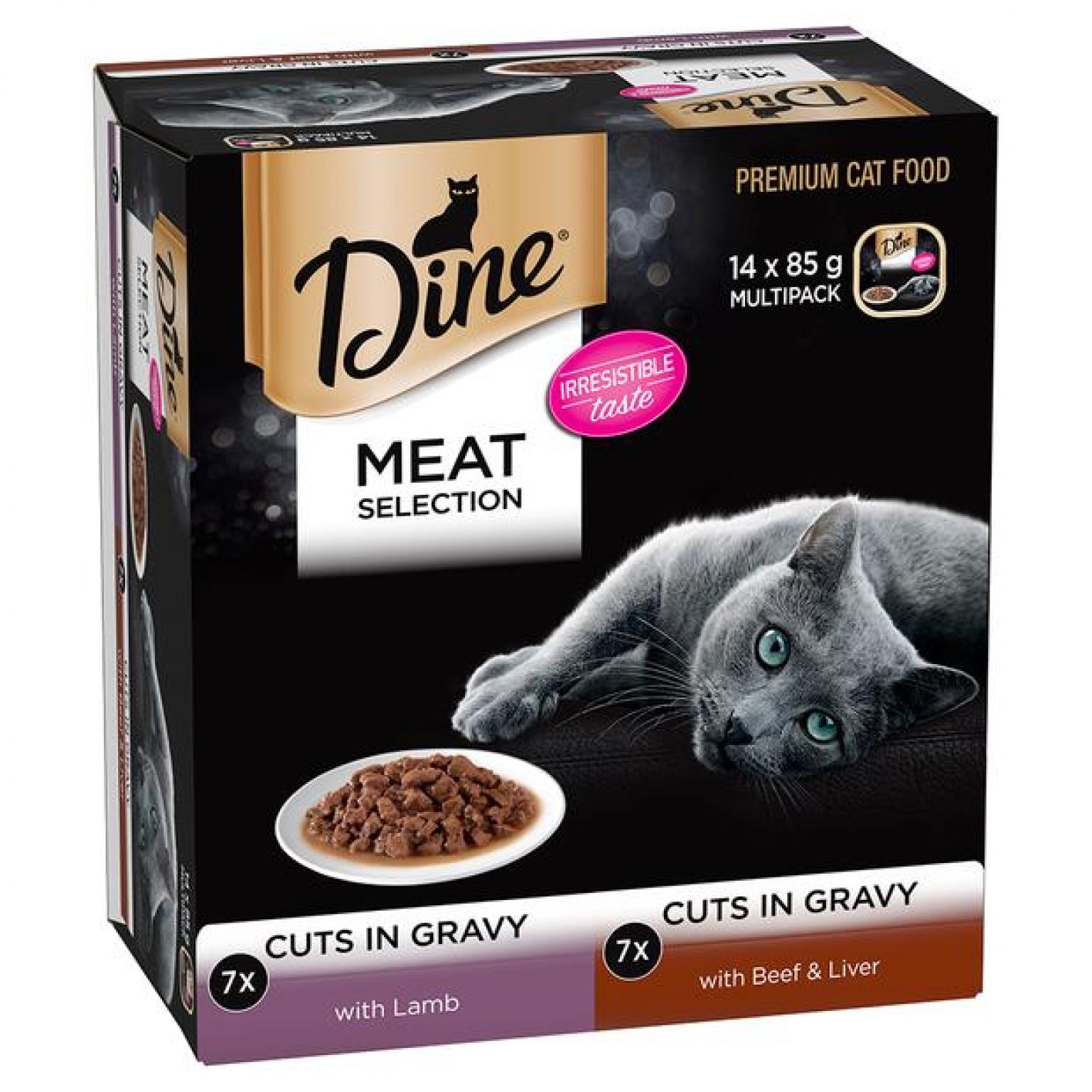 Dine Multipack Classic Collection Cuts In Gravy Beef Selection Wet Cat