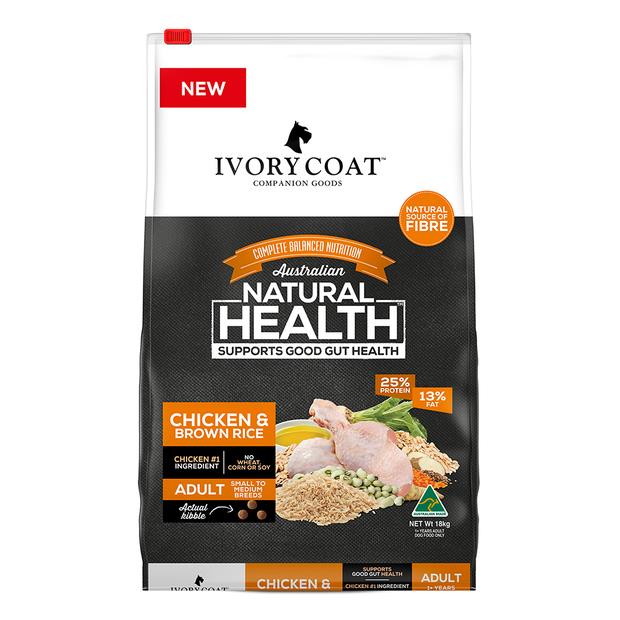 Ivory Coat Adult Chicken Brown Rice Dry Dog Food 18kg Pet Food