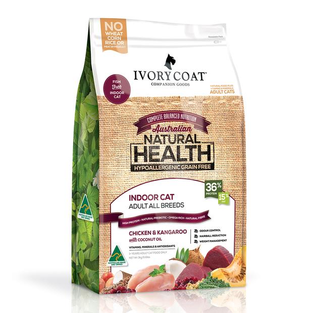 Ivory Coat Grain Free Indoor Chicken Kangaroo 2 X 3kg Pet Food