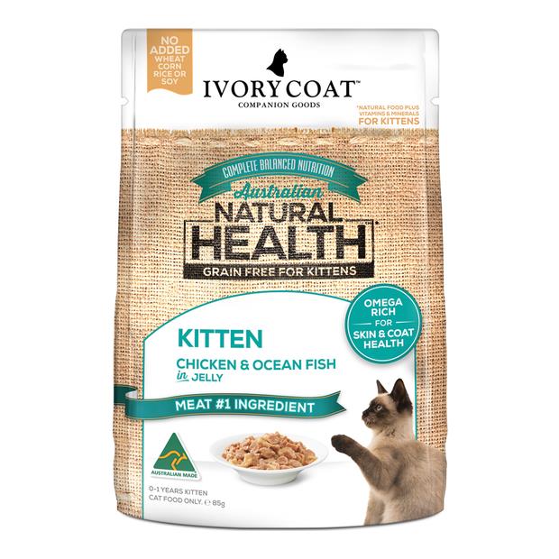 Ivory Coat Grain Free Wet Cat Food Kitten Chicken Fish Jelly 12 X 85g
