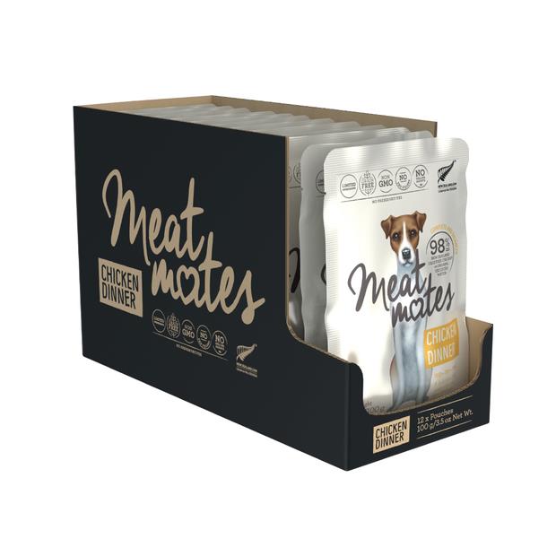 Meat Mates Grain Free Chicken Dinner Wet Dog Food Pouch 12 X 100g Pet