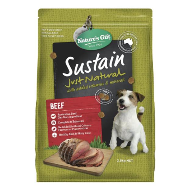 Natures Gift Dry Dog Food Adult Sustain Beef 2.5kg Pet Food Reviews