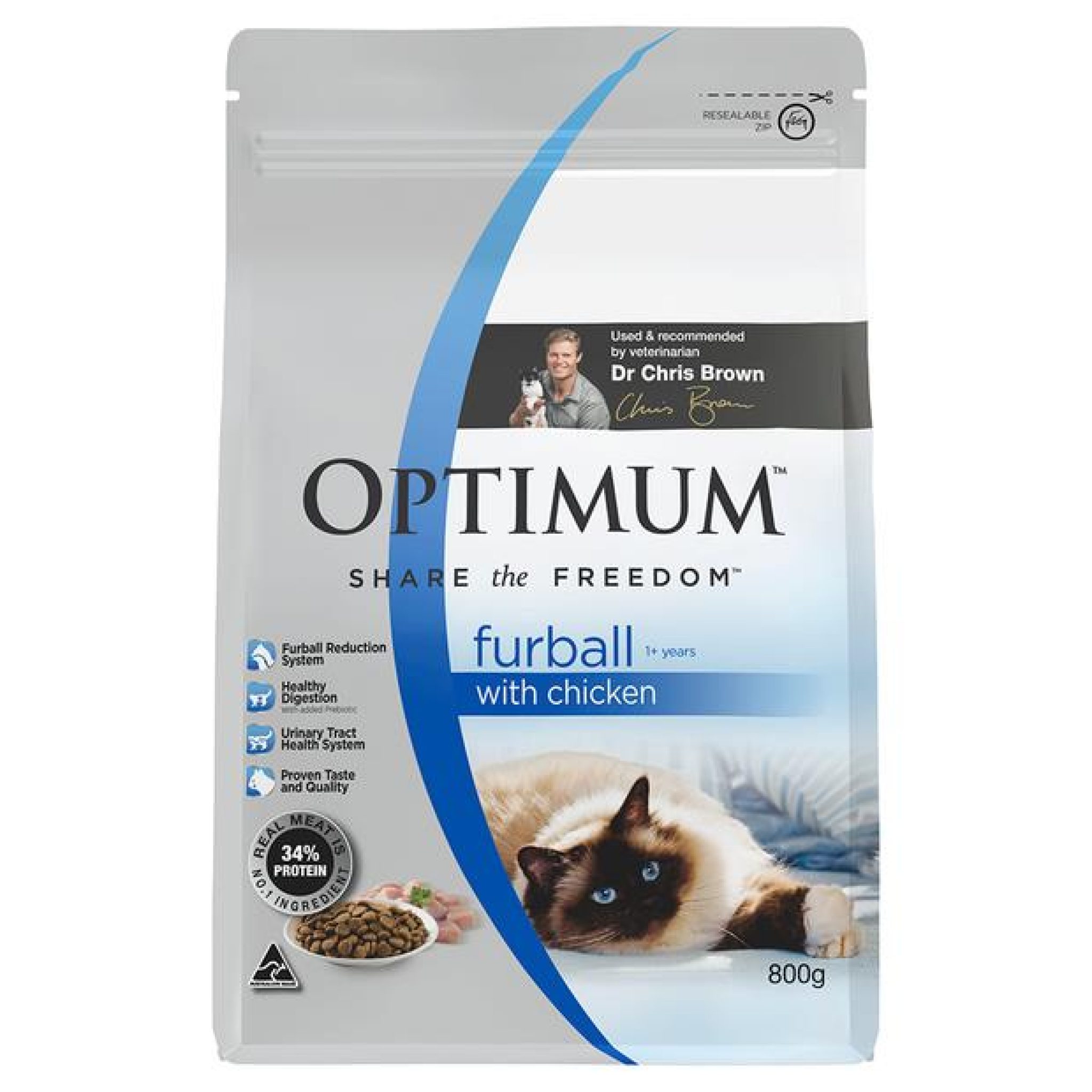 Optimum Furball Dry Cat Food Chicken 2kg Pet Food Reviews (Australia)