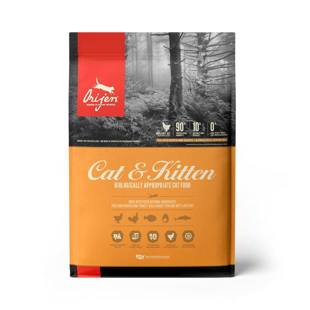 Orijen Biologically Appropriate Cat And Kitten Dry Cat Food 5.45kg