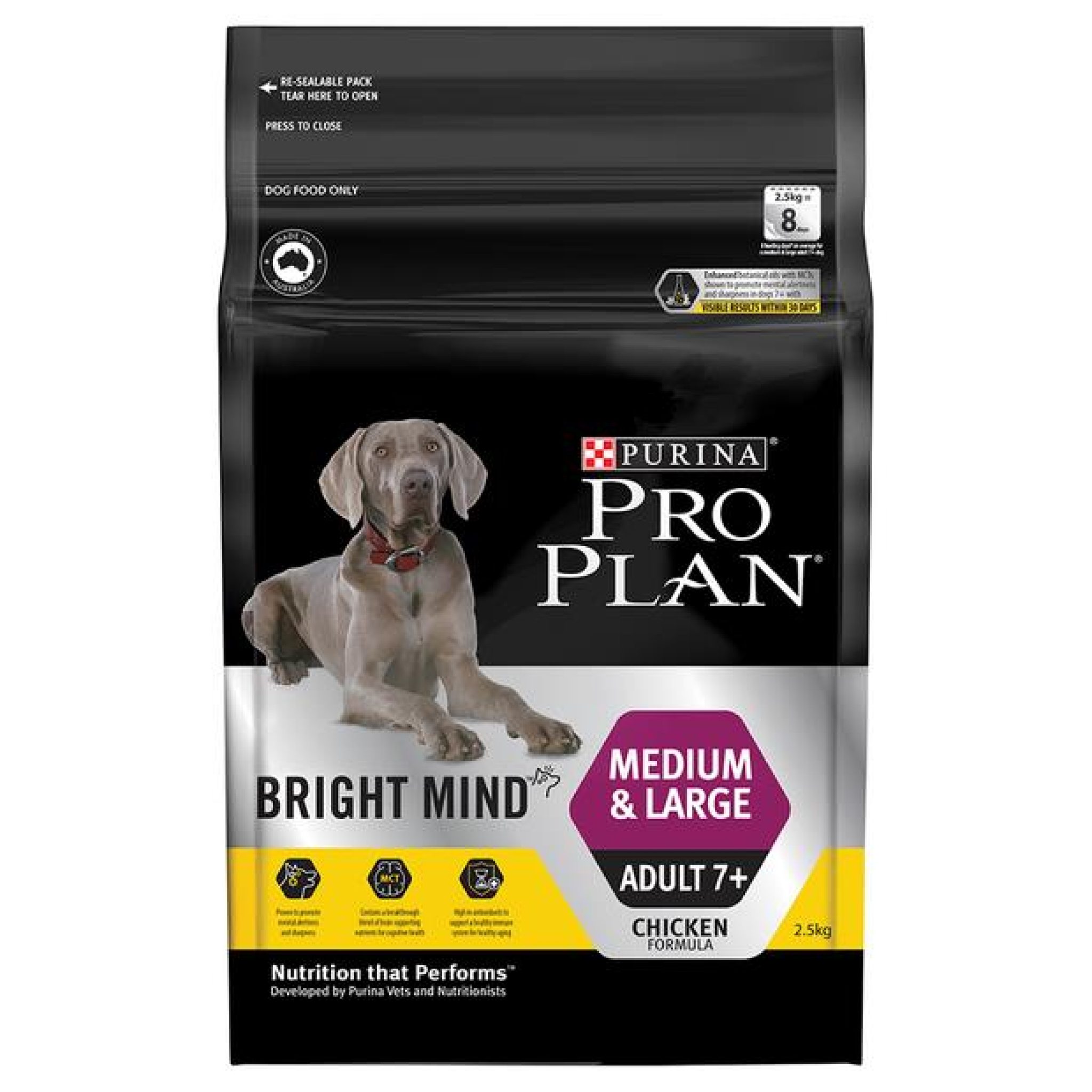 Pro Plan Bright Minds Dry Dog Food Senior Medium Large Breed 2.5kg Pet Food Reviews (Australia)