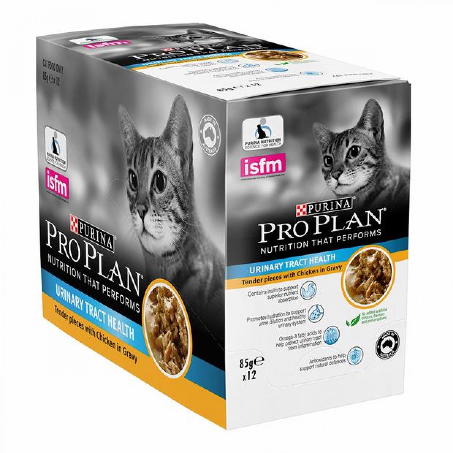 Pro Plan Urinary Tract Health Chicken Gravy Wet Cat Food Pouches 12 X