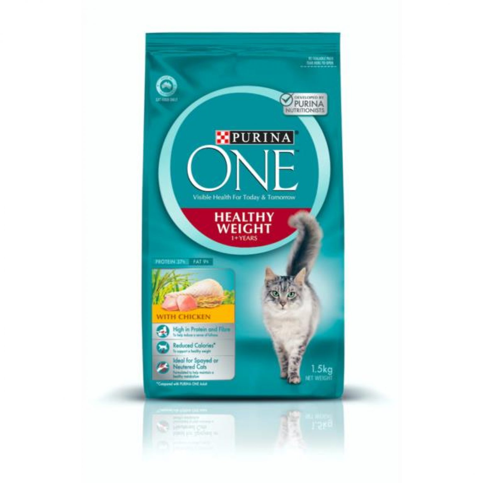 Purina One Dry Cat Food Healthy Weight And Chicken 1.5kg Pet Food
