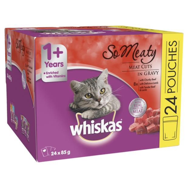Whiskas Wet Cat Food Pouch So Meaty Meat Cuts 24 X 85g Pet Food Reviews (Australia)