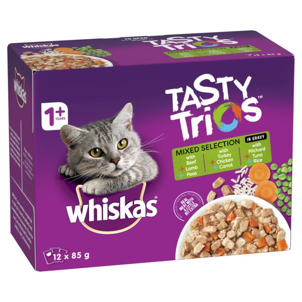 Whiskas Wet Cat Food Tasty Trios Mixed Selection 12 X 85g Pet Food Reviews (Australia)