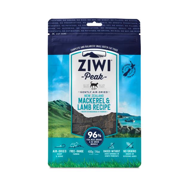 Ziwi Peak Air Dried Mackerel And Lamb Recipe Dry Cat Food 400g Pet