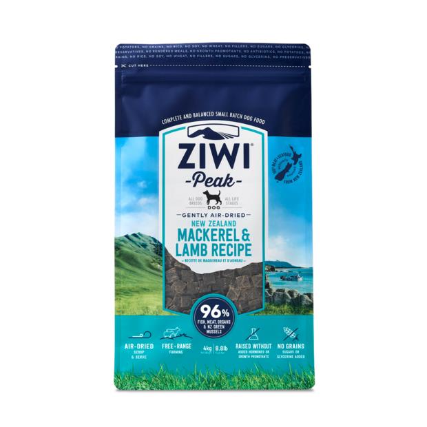 Ziwi Peak Air Dried Mackerel And Lamb Recipie Dry Dog Food 2.5kg Pet
