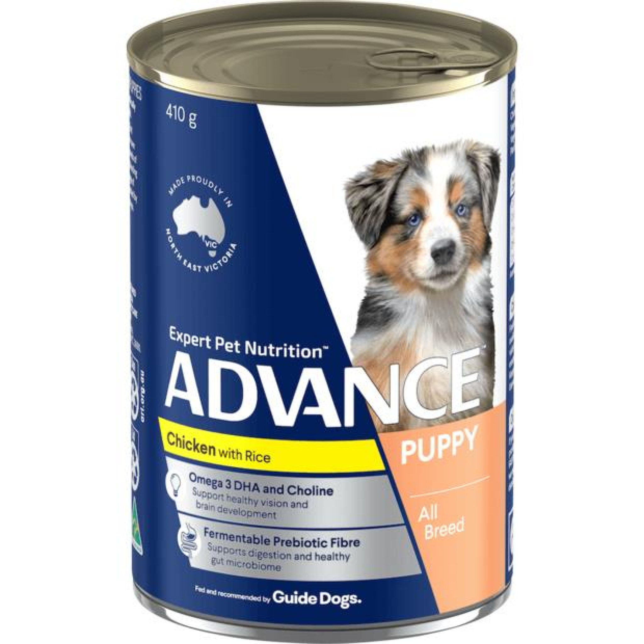 Advance Puppy Plus Growth Chicken And Rice Wet Dog Food Cans 410g Pet Food Reviews (Australia)