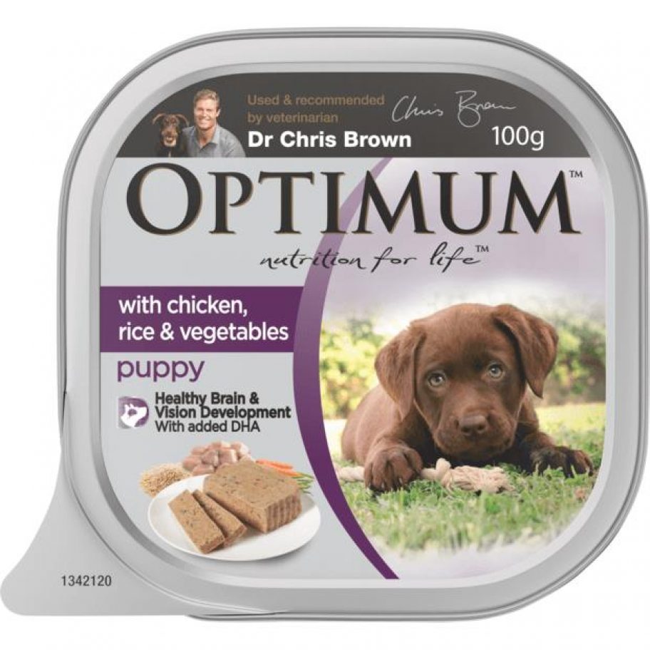 Optimum Dog Puppy Chicken Rice Veges 100g Pet Food Reviews (Australia)