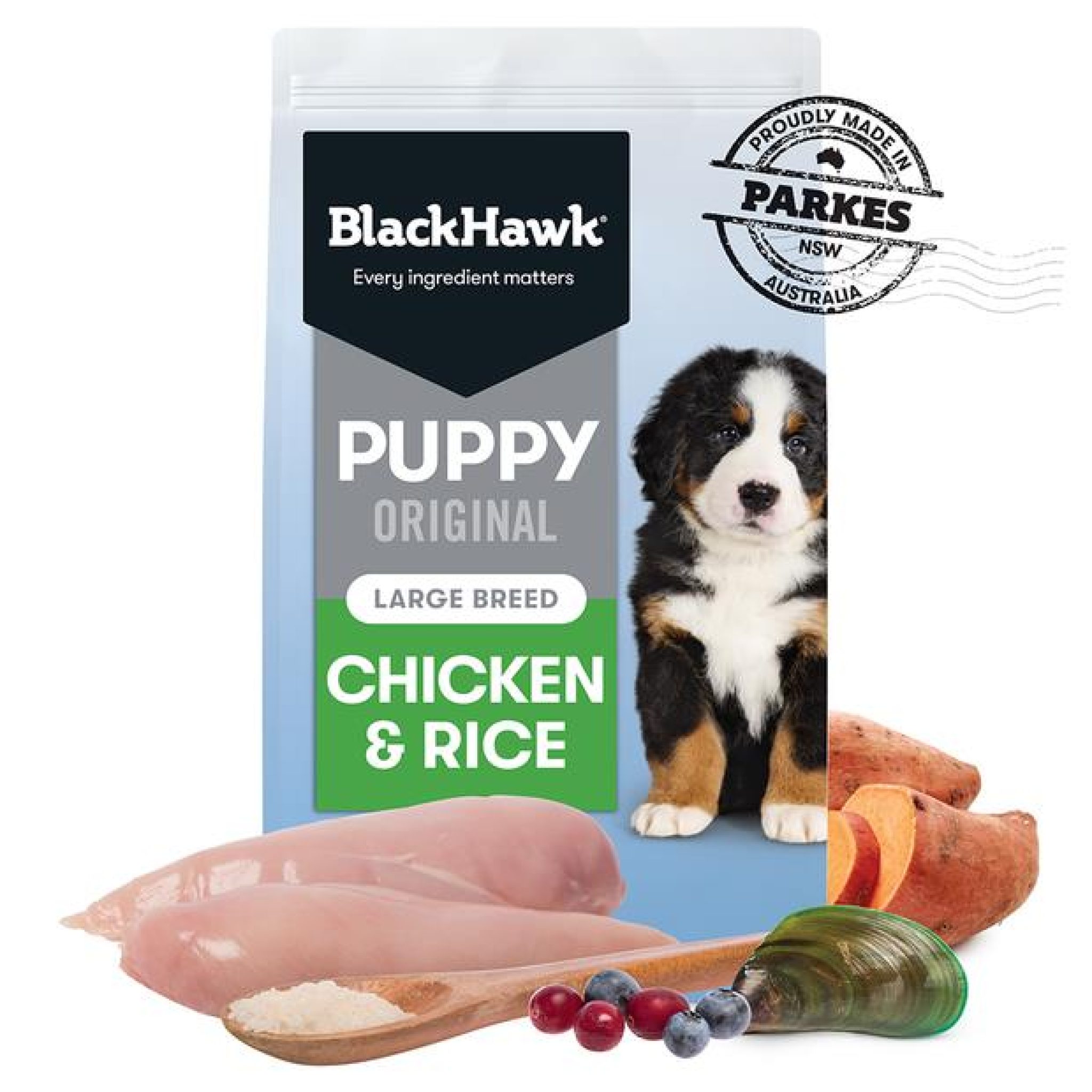 Black Hawk Dry Dog Food Puppy Large Breed Original Chicken And Rice