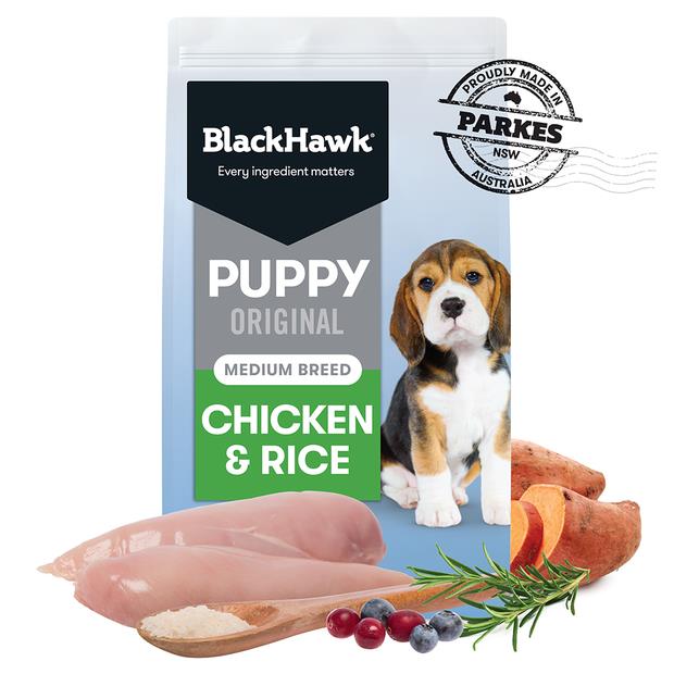 Black Hawk Dry Dog Food Puppy Medium Breed Original Chicken And Rice