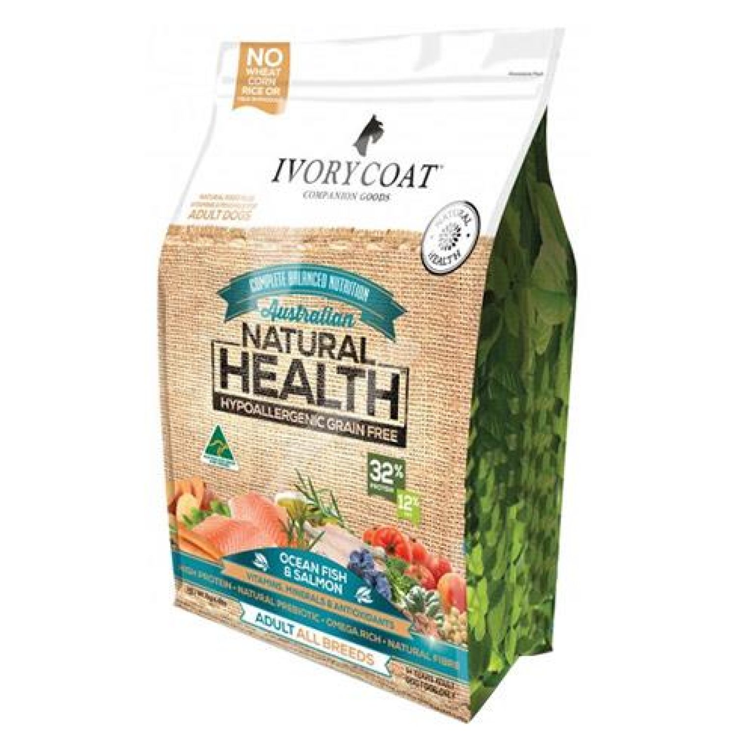 Ivory Coat Grain Free Adult Dog Dry Food Ocean Fish And Salmon 13 Kg