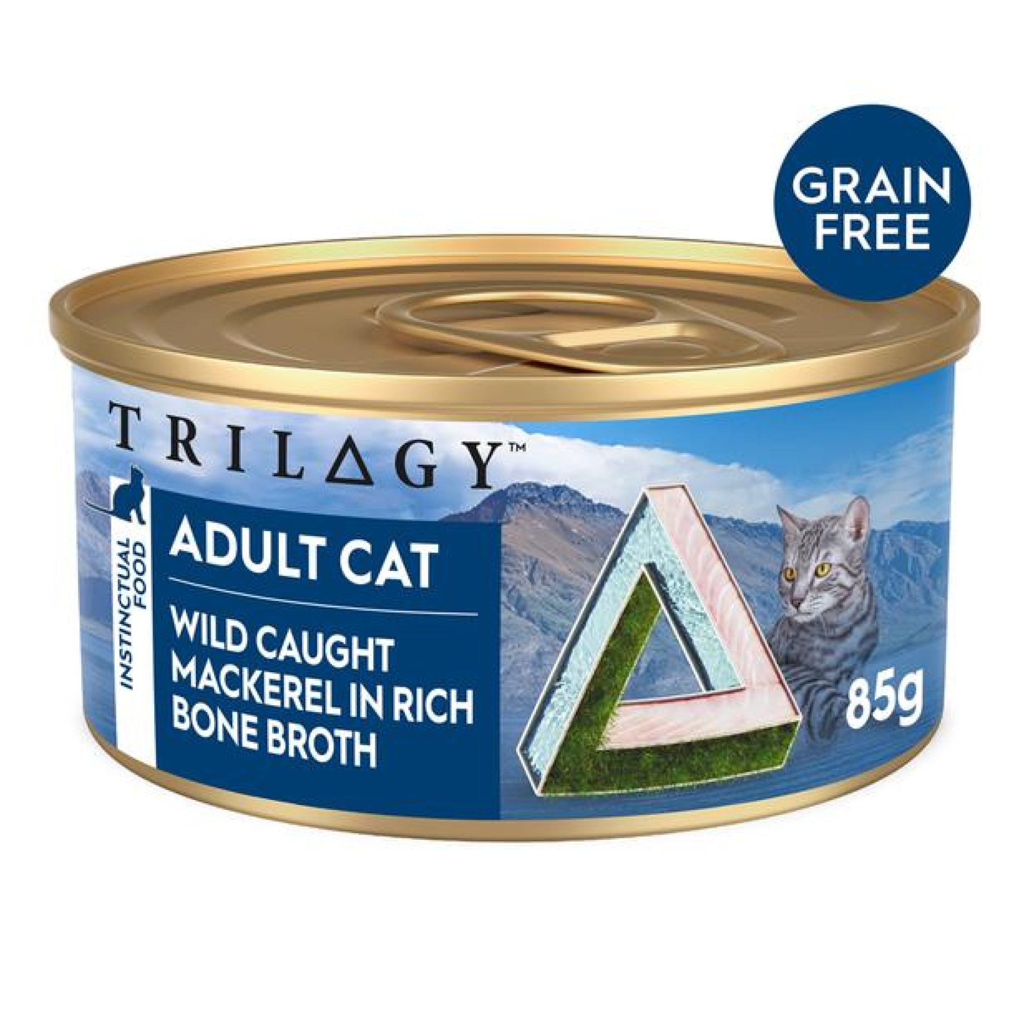 Trilogy Wild Caught Mackerel In Bone Broth Wet Cat Food 24 X 85g Pet