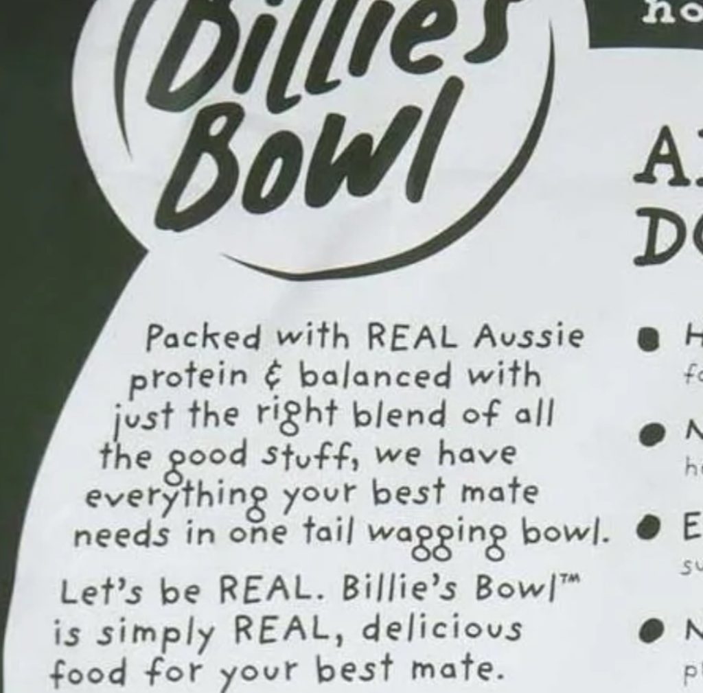 Billie's Bowl Dog Food Review 4 Billie's Bowl review (available at Pet Stock)