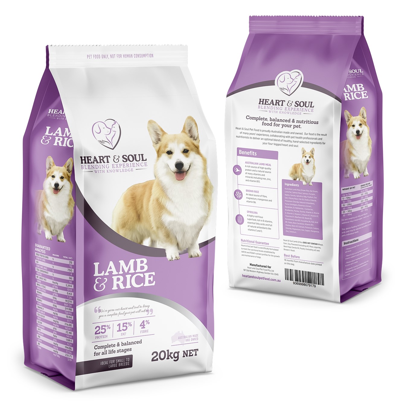Dog food sales heart