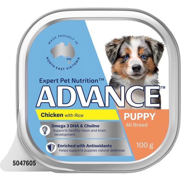 Advance Puppy Single Serve Wet Dog Food Chicken With Rice 12 X 100g Pet Food Reviews (Australia)