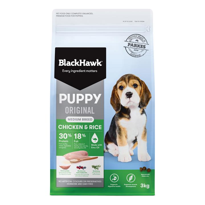 Black Hawk Original Puppy Medium Breed Chicken & Rice Dry