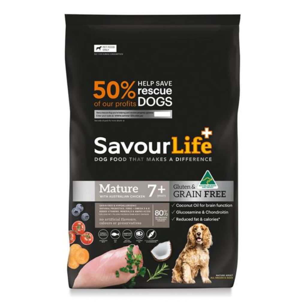 Savourlife Grain Free Mature 7 Plus With Australian Chicken Dry Dog Food 10kg