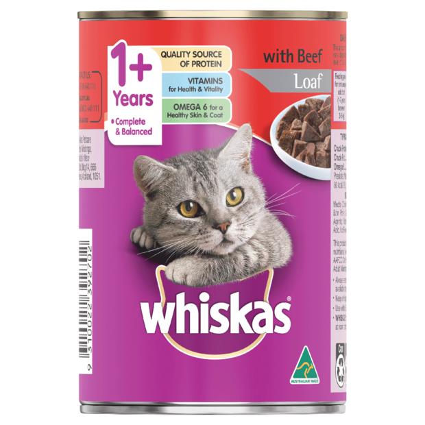 Whiskas 1 Plus Beef Loaf Wet Cat Food 24 X 400g Pet Food Reviews
