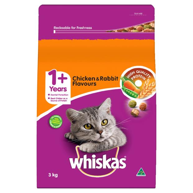 Whiskas 1 Plus Chicken And Rabbit Dry Cat Food 3kg Pet Food Reviews