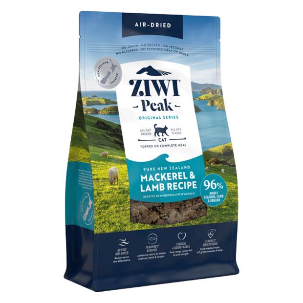 Ziwi Peak Air Dried Mackerel And Lamb Recipe Dry Cat Food 2kg Pet