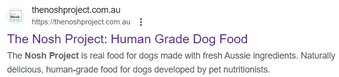 The Nosh Project - Human Grade Dog Food