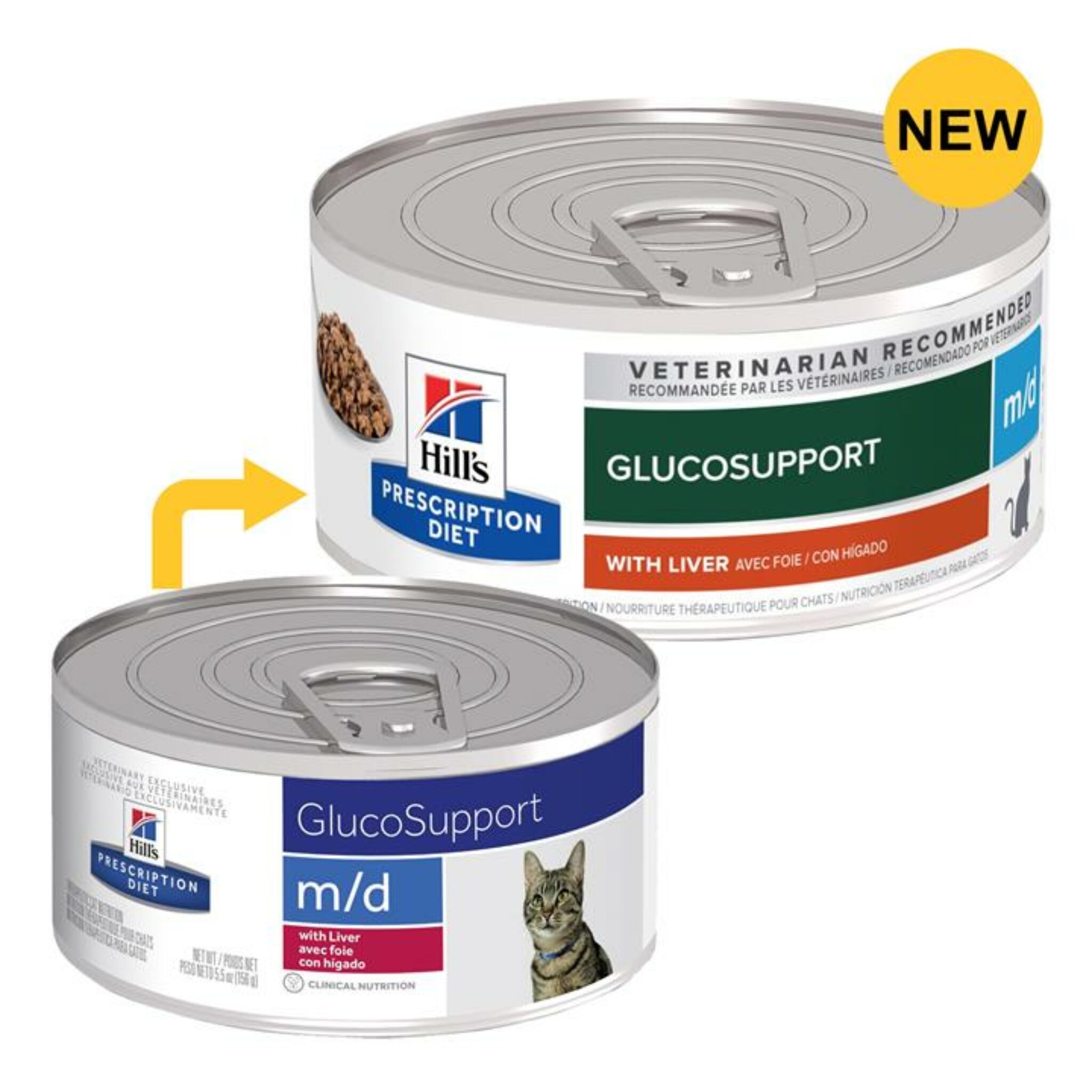 Hill's Prescription Diet M/D Glucosupport Wet Cat Food 156gm * 24 1