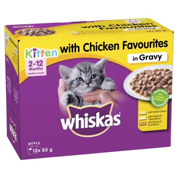 Whiskas Wet Cat Food Kitten Chicken Pouches Gravy 12 X 85g Pet Food Reviews (Australia)