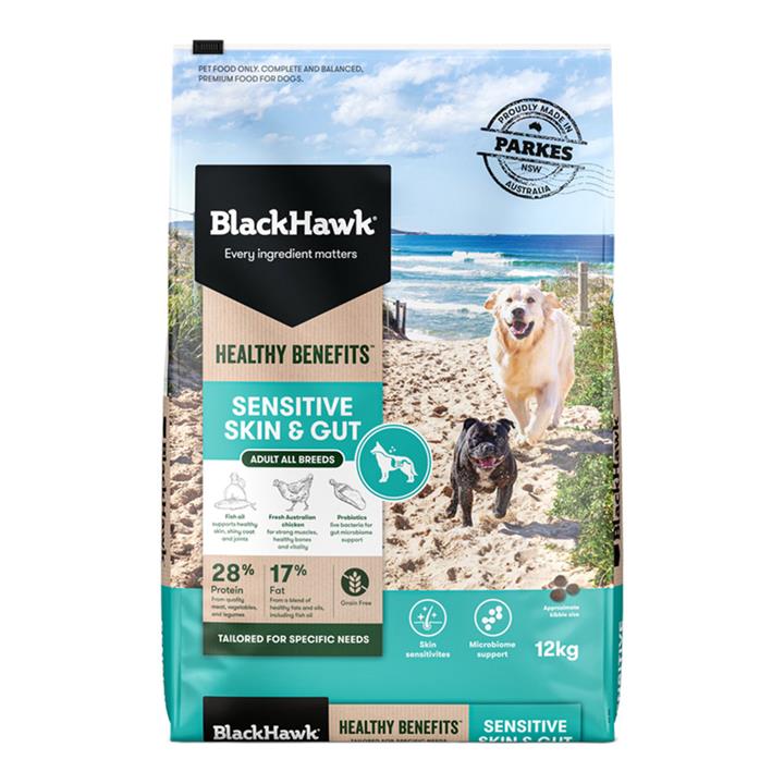 Black Hawk Healthy Benefits Sensitive Skin & Gut Adult Dry Dog Food 12 Kg Pet Food Reviews