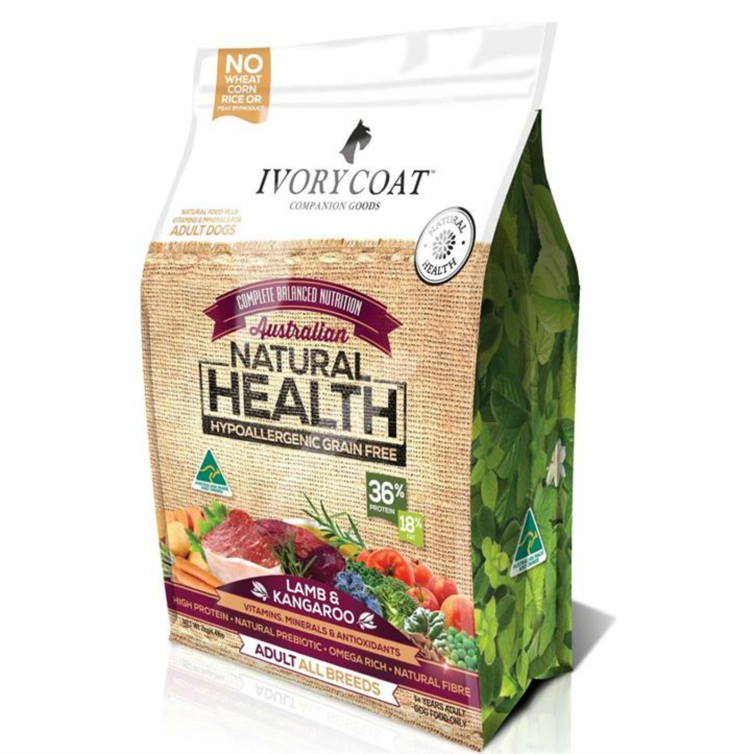 Ivory Coat Grain Free Lamb & Kangaroo Dry Dog Food 2kg Pet Food