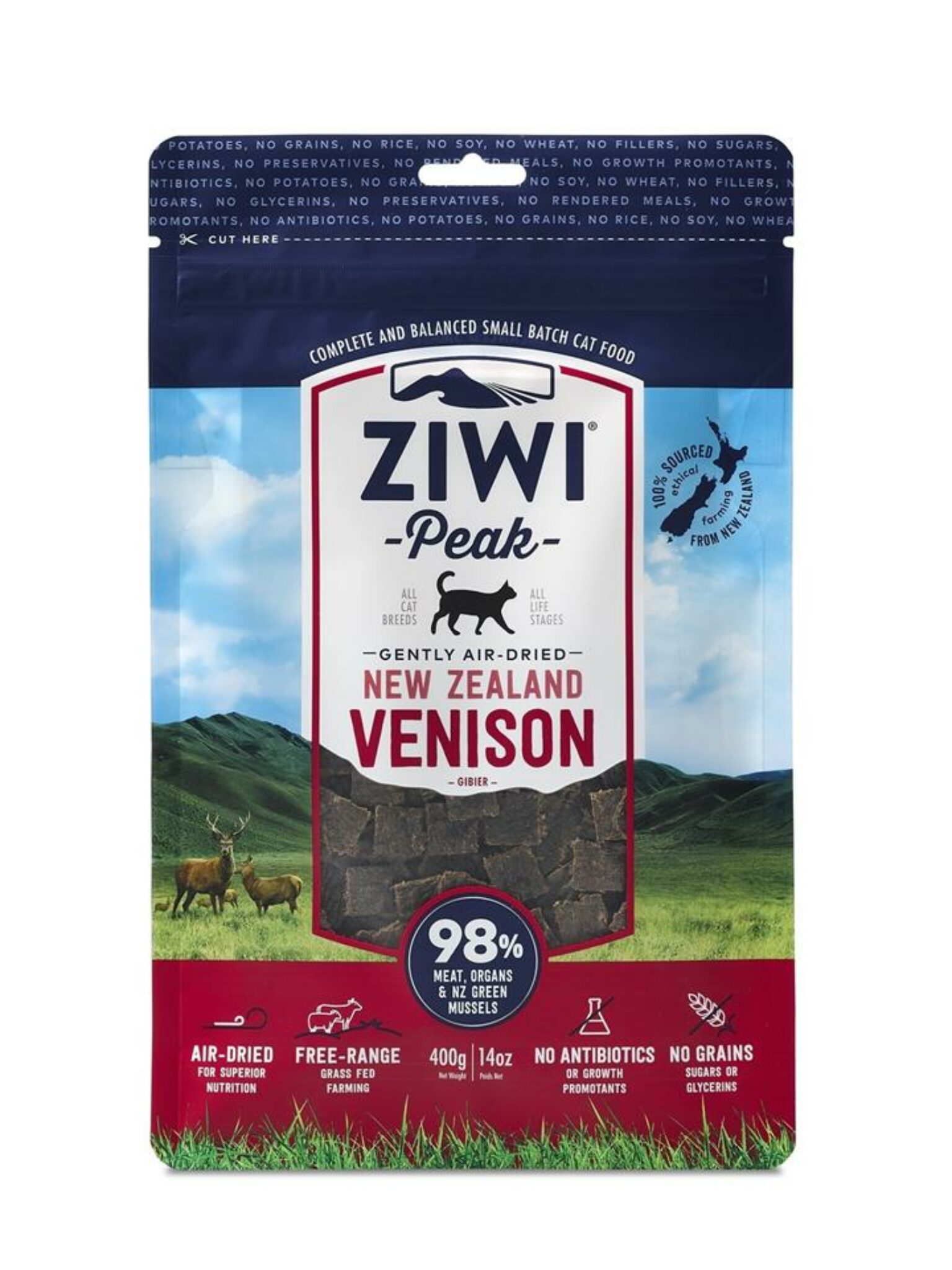 Ziwi Peak Air Dried Grain Free Cat Food 400g Pouch Venison Pet Food Reviews (Australia)