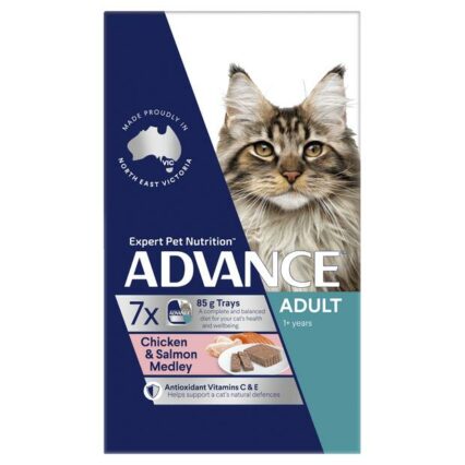 Advance Adult Chicken And Salmon Medley Wet Cat Food Trays