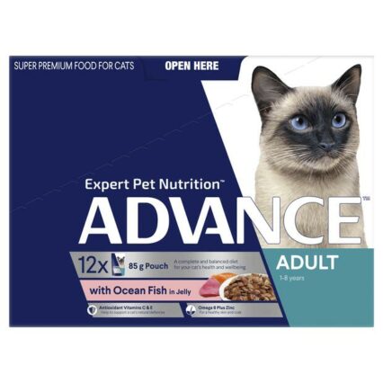 Advance Adult Ocean Fish In Jelly Wet Cat Food Pouches