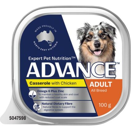 Advance Adult Single Serve Chicken Casserole Wet Dog Food Trays