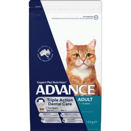 Advance Adult Triple Action Dental Chicken Dry Cat Food