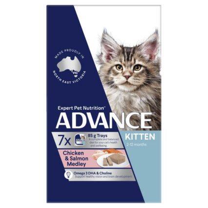 Advance Kitten Salmon And Chicken Medley Wet Cat Food Trays