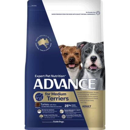 Advance Medium Terriers Adult Dry Dog Food Turkey With Rice